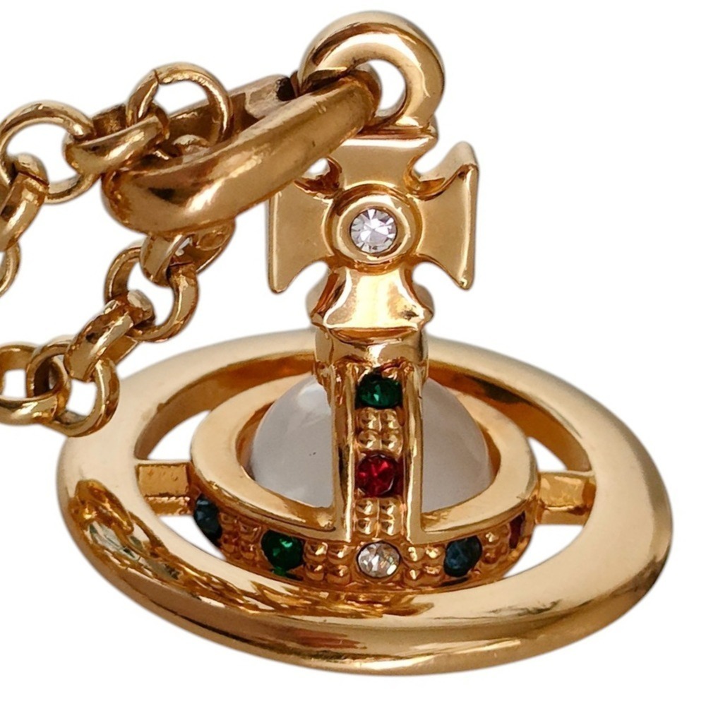 Vivienne Westwood 3D ORB Chain Necklace, Gold Color, for Women